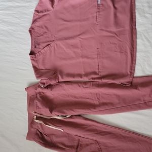 Figs Scrubs Set for Women, Pink, XS